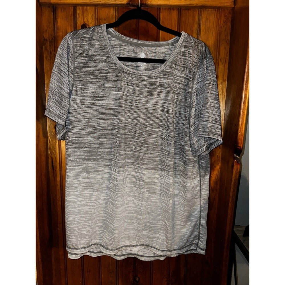 Lularoe Rise Women's Gray Ombre Short Sleeve‎ T-Shirt Casual Top 2x